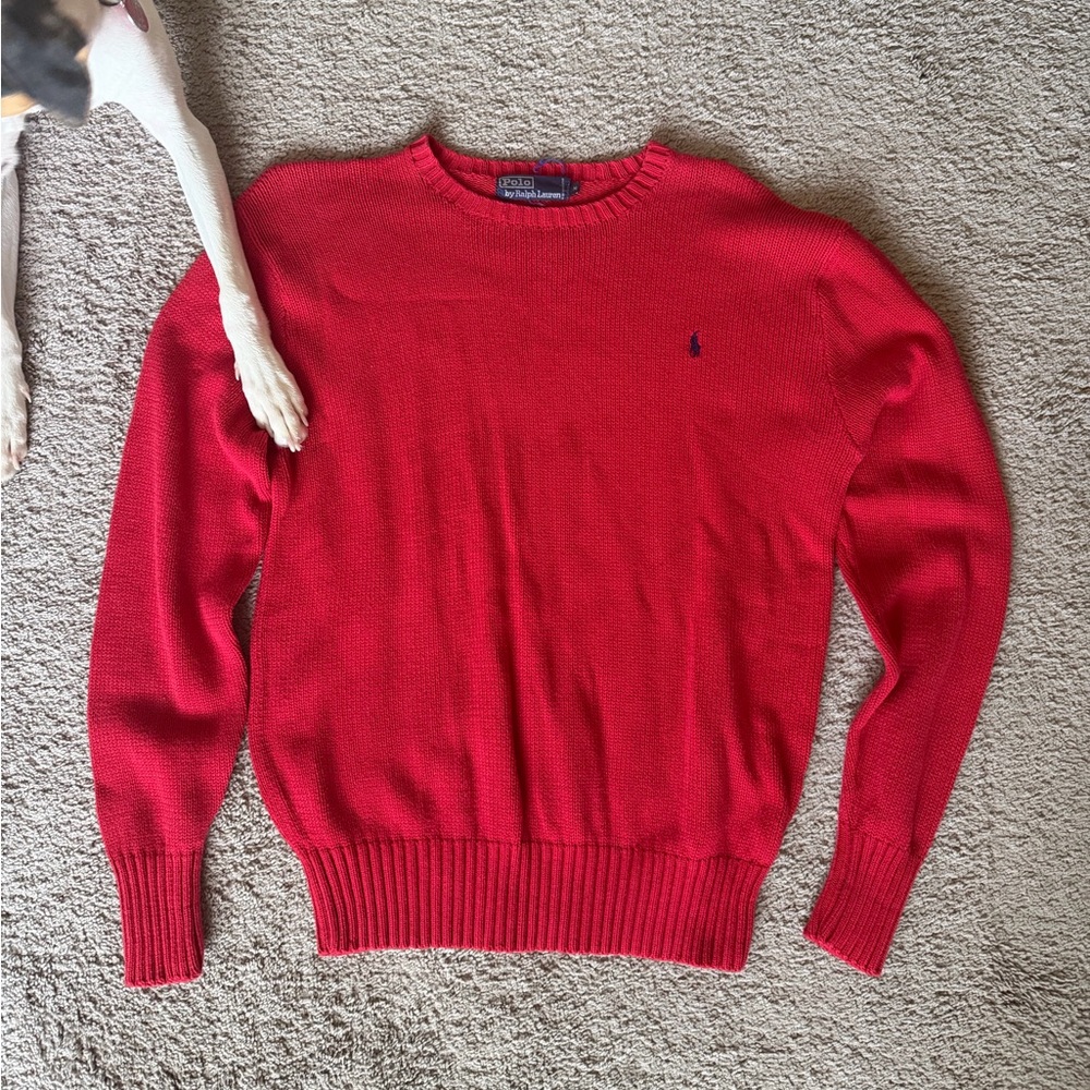 Polo by Ralph Lauren Bright Red Knit Sweater